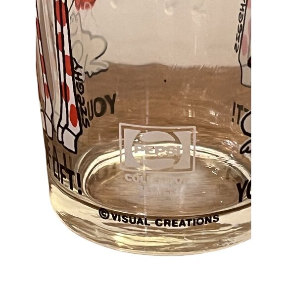 Vintage Pepsi Szeghy You Give Me A Lift Visual Creations Giraffe Frog Glass - Picture 7 of 7